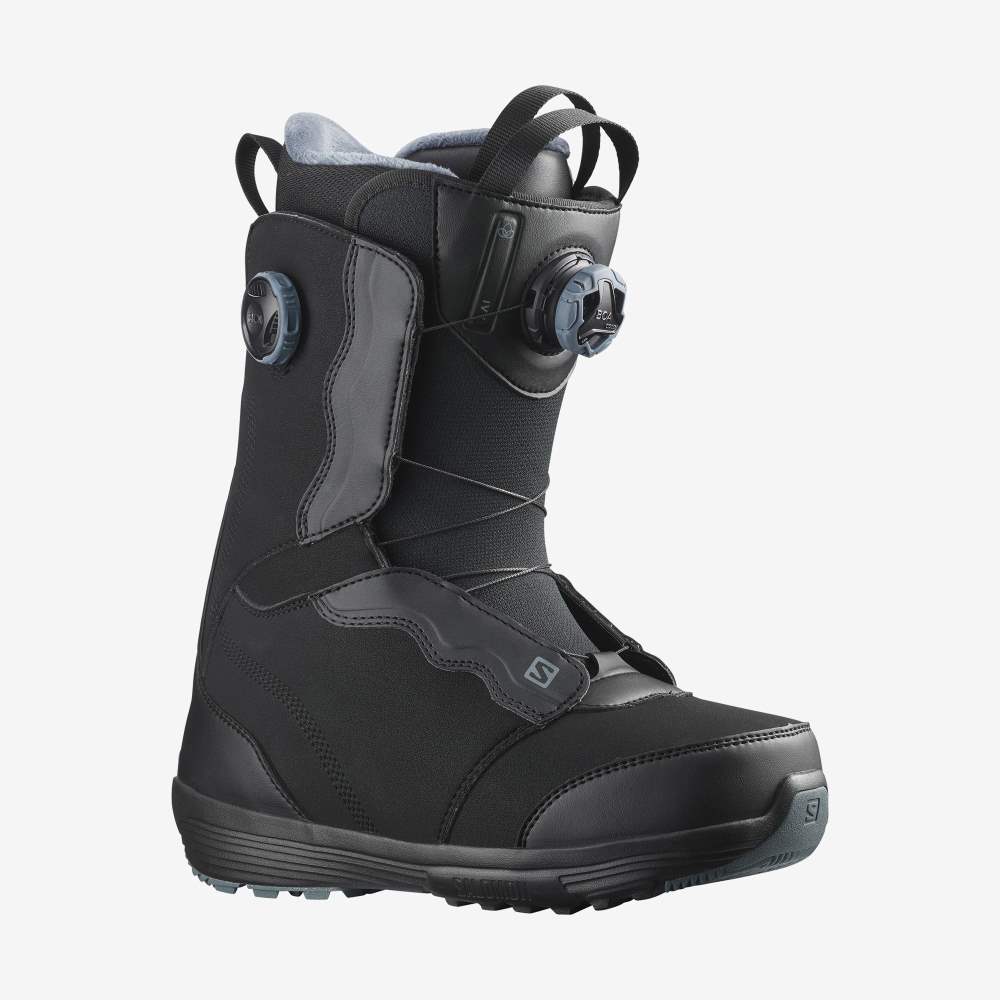 Black Salomon Ivy Boa Women\'s Snow Boots | 160378WKB