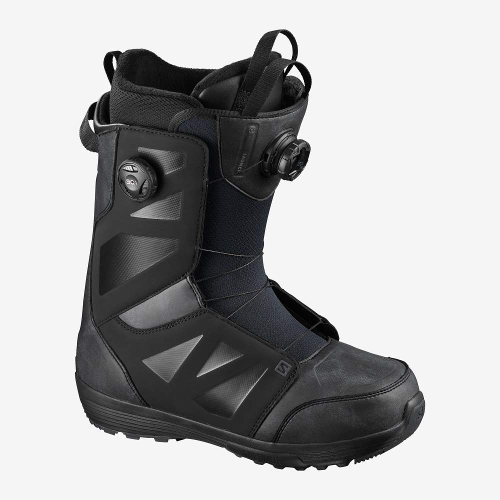 Black Salomon Launch Boa Sj Boa Men\'s Snow Boots | 408762RTE