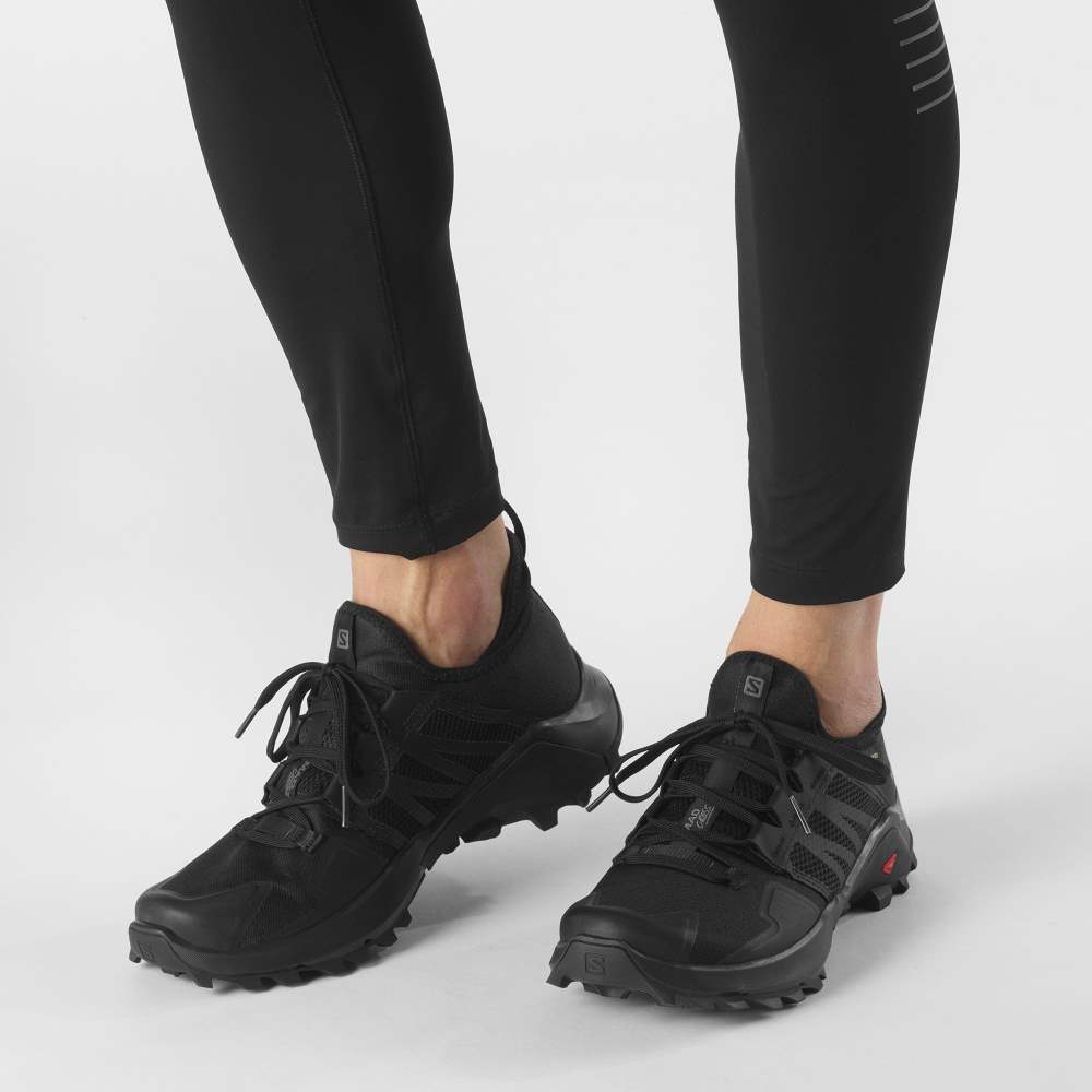Black Salomon Madcross Gore-Tex Men's Trail Running Shoes | 023586QVE
