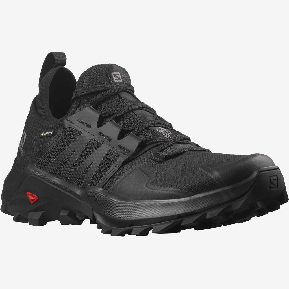 Black Salomon Madcross Gore-Tex Men's Trail Running Shoes | 023586QVE