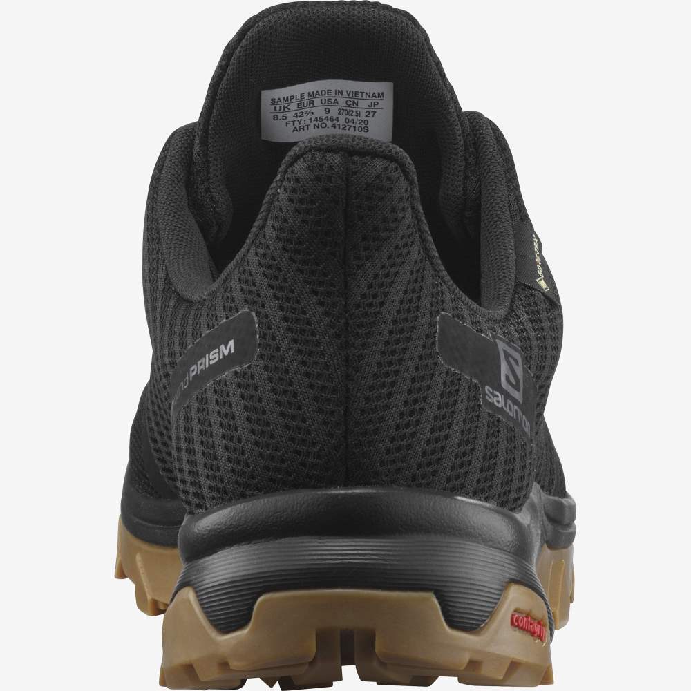 Black Salomon Outbound Prism Gore-Tex Men's Hiking Shoes | 708536OLV
