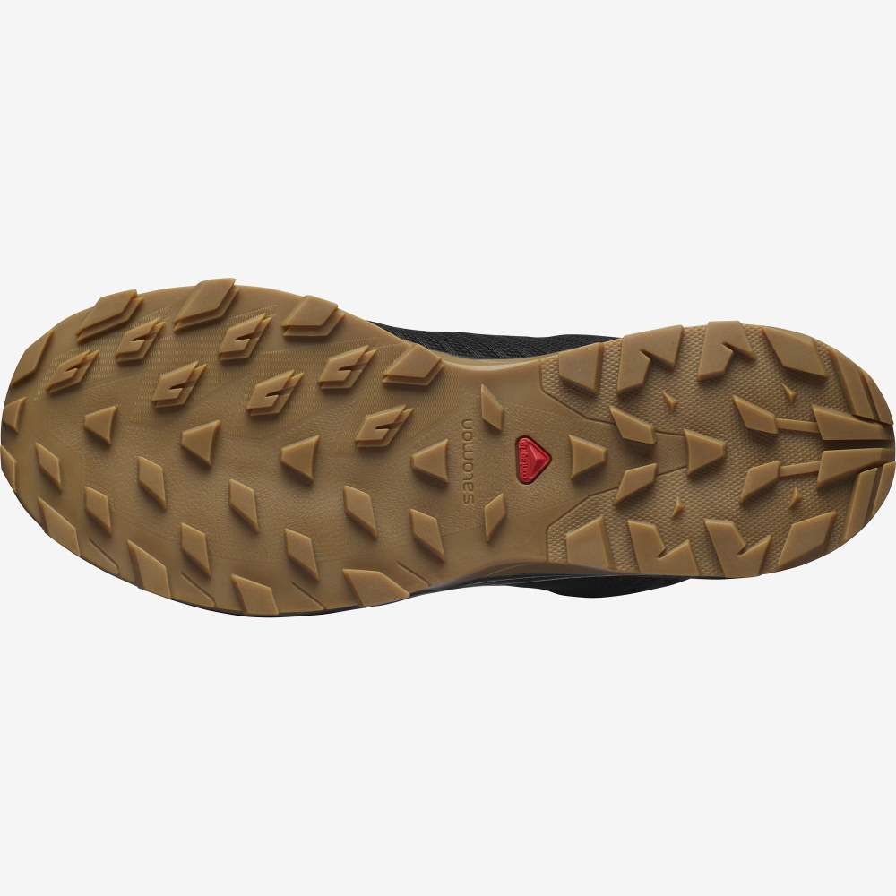 Black Salomon Outbound Prism Gore-Tex Men's Hiking Shoes | 708536OLV