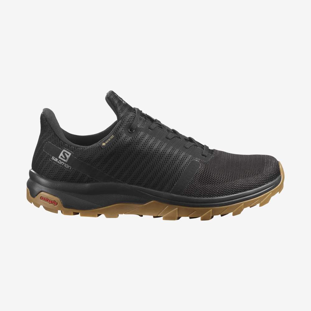 Black Salomon Outbound Prism Gore-Tex Men\'s Hiking Shoes | 708536OLV
