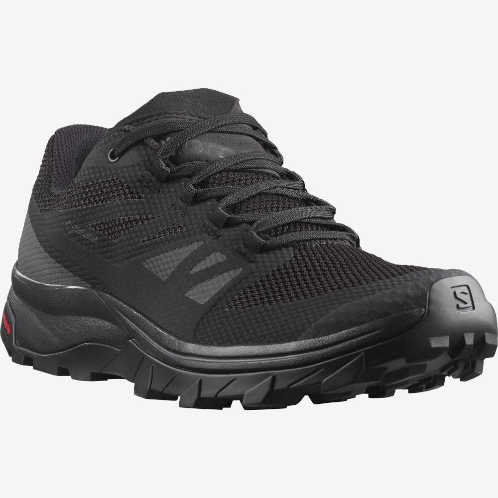 Black Salomon Outline Gore-Tex Men's Hiking Shoes | 852670CNP