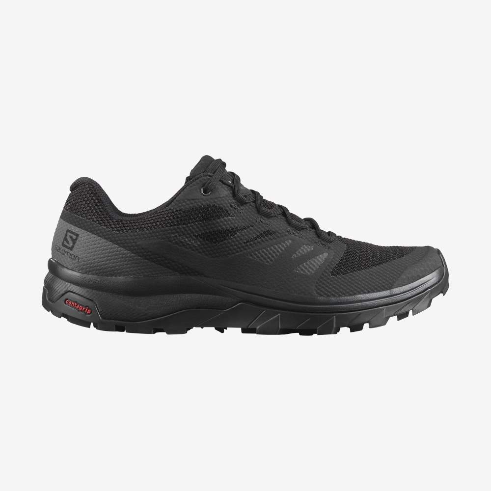 Black Salomon Outline Gore-Tex Men\'s Hiking Shoes | 852670CNP