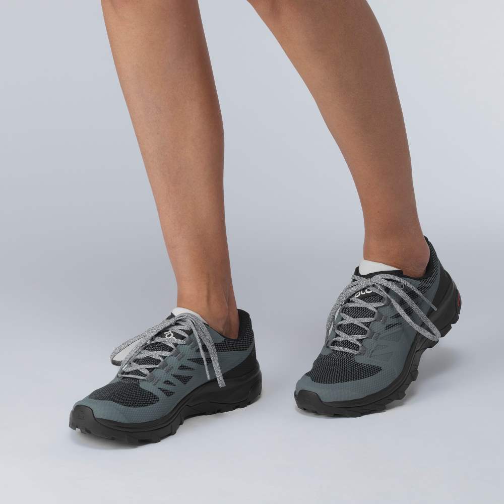 Black Salomon Outline Gore-Tex Women's Hiking Shoes | 350671DEW