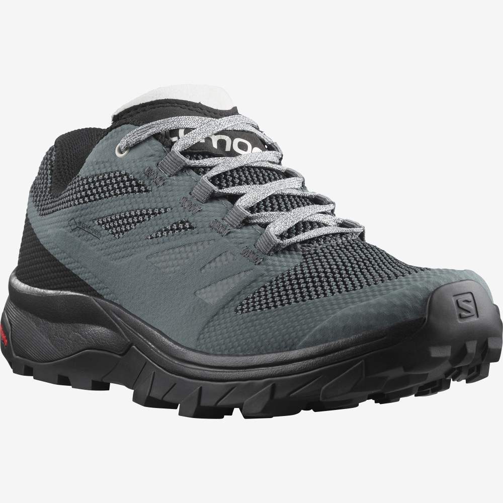 Black Salomon Outline Gore-Tex Women's Hiking Shoes | 350671DEW