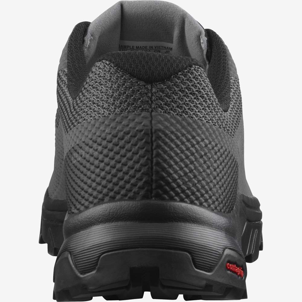 Black Salomon Outline Men's Hiking Shoes | 256938WTN