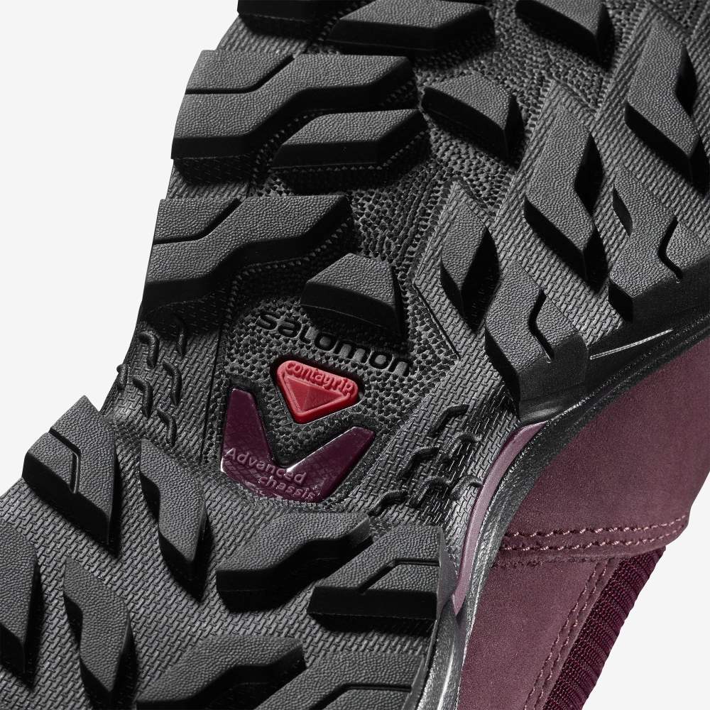Black Salomon Outward Gore-Tex Women's Hiking Shoes | 029643ZMS
