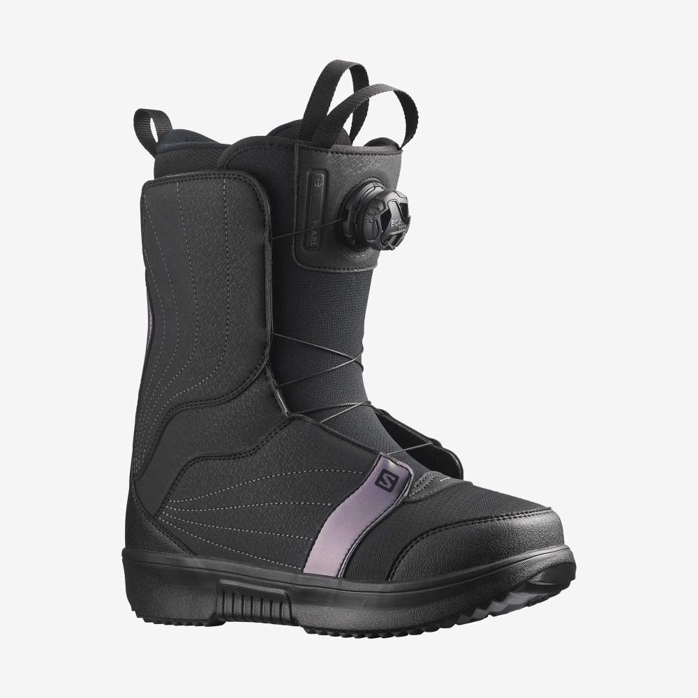Black Salomon Pearl Boa Women\'s Snow Boots | 091783LNB