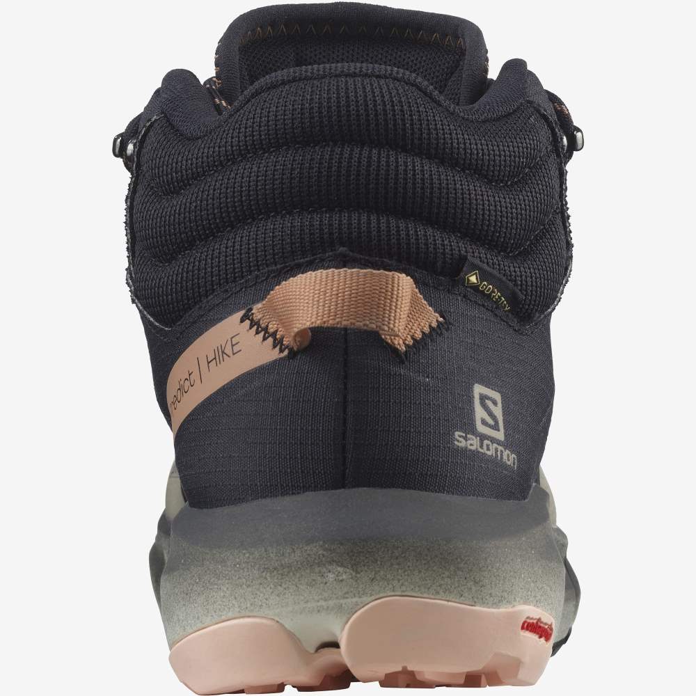 Black Salomon Predict Hike Mid Gore-Tex Women's Hiking Shoes | 460938FTU