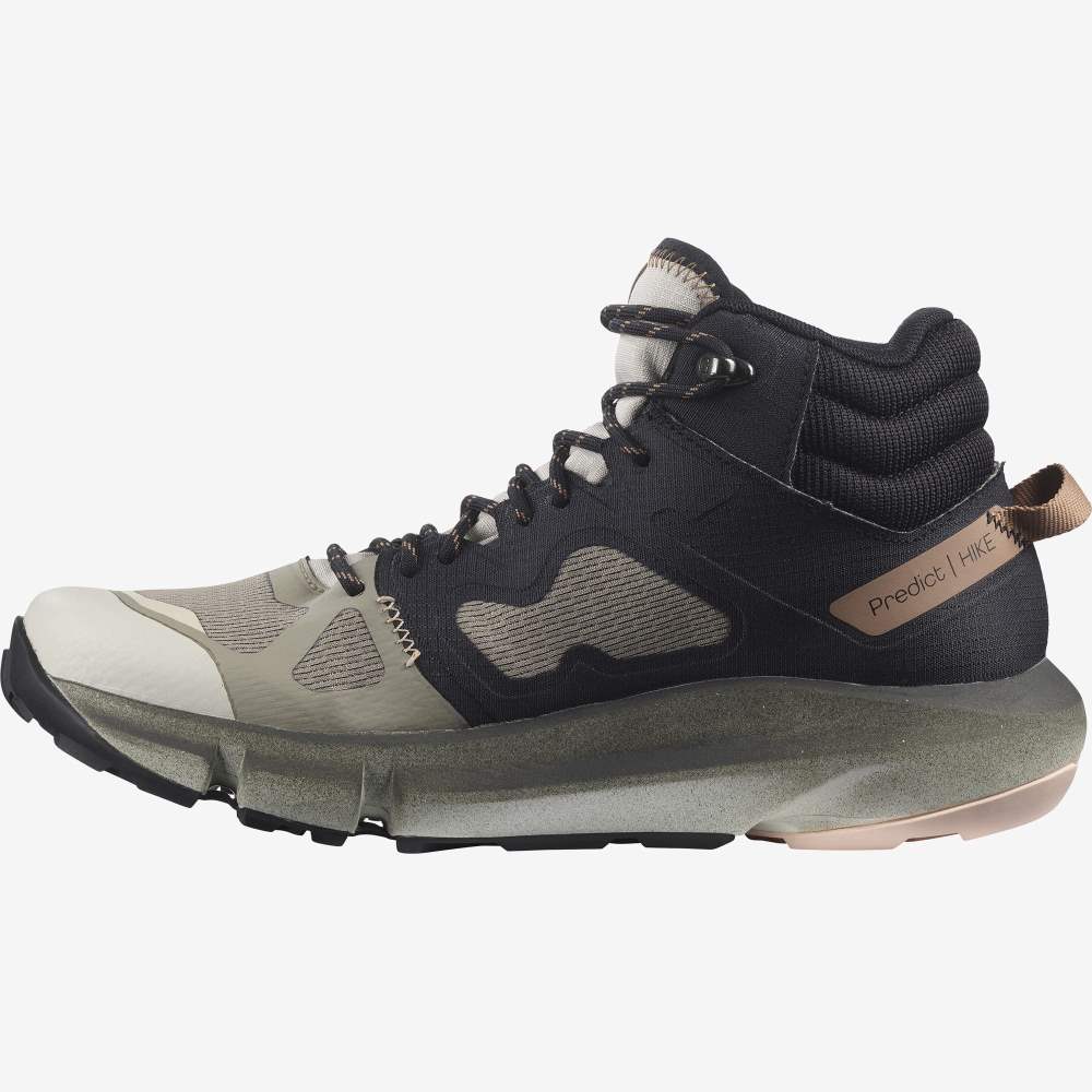 Black Salomon Predict Hike Mid Gore-Tex Women's Hiking Shoes | 460938FTU