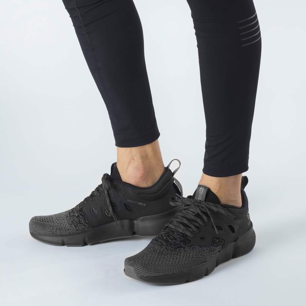Black Salomon Predict Soc 2 Men's Running Shoes | 574238EKI