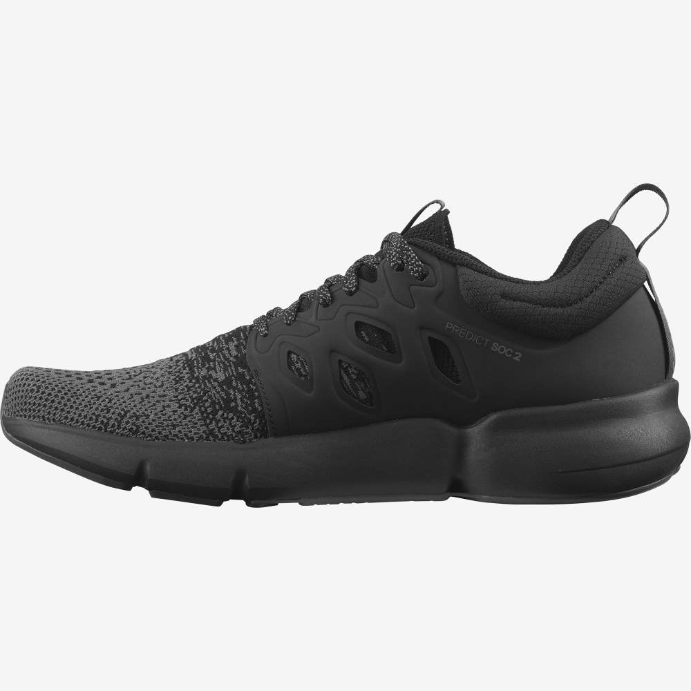 Black Salomon Predict Soc 2 Men's Running Shoes | 574238EKI