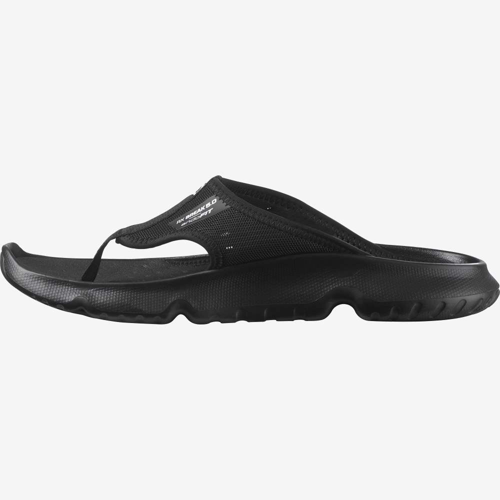 Black Salomon Reelax Break 5.0 Men's Sandals | 843650WSI