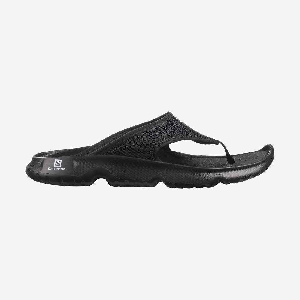 Black Salomon Reelax Break 5.0 Men\'s Sandals | 843650WSI
