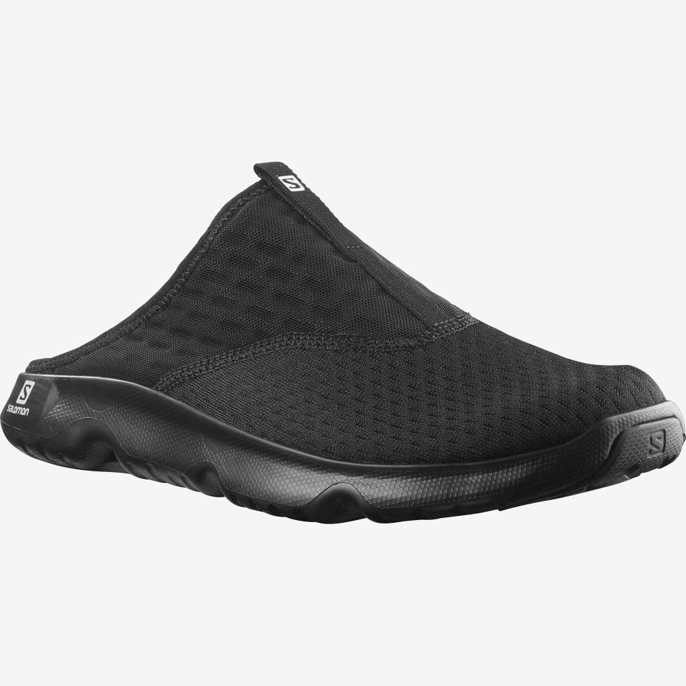 Black Salomon Reelax Slide 5.0 Men's Sandals | 647519HNK