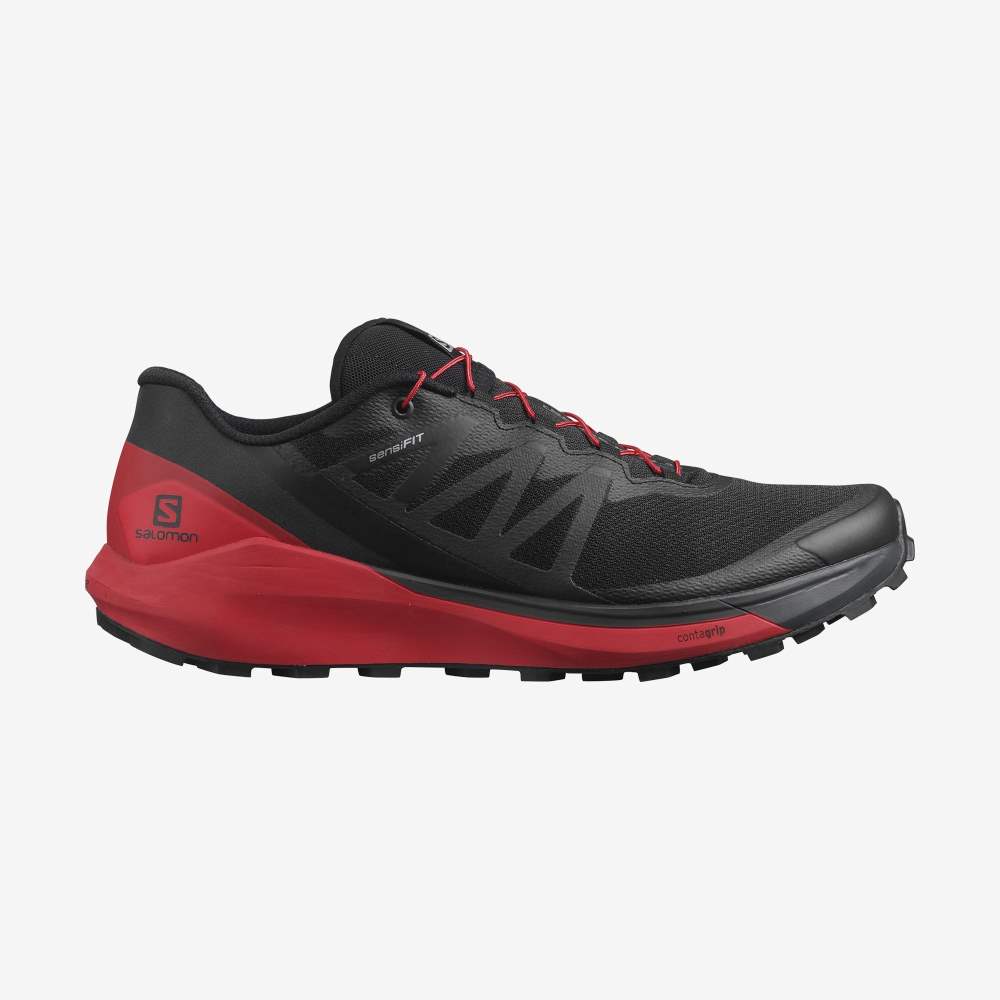 Black Salomon Sense Ride 4 Men\'s Trail Running Shoes | 283945EOK