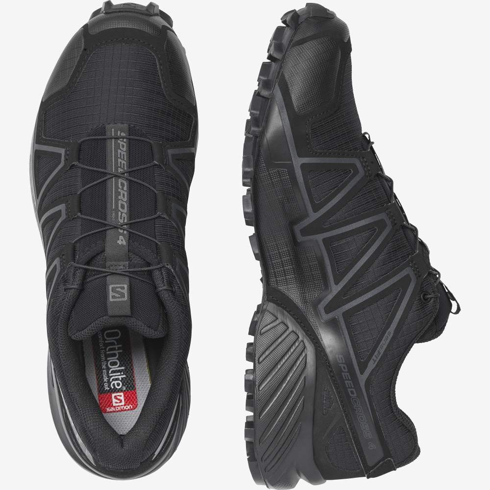 Black Salomon Speedcross 4 Wide Forces Women's Trail Running Shoes | 105289QAH