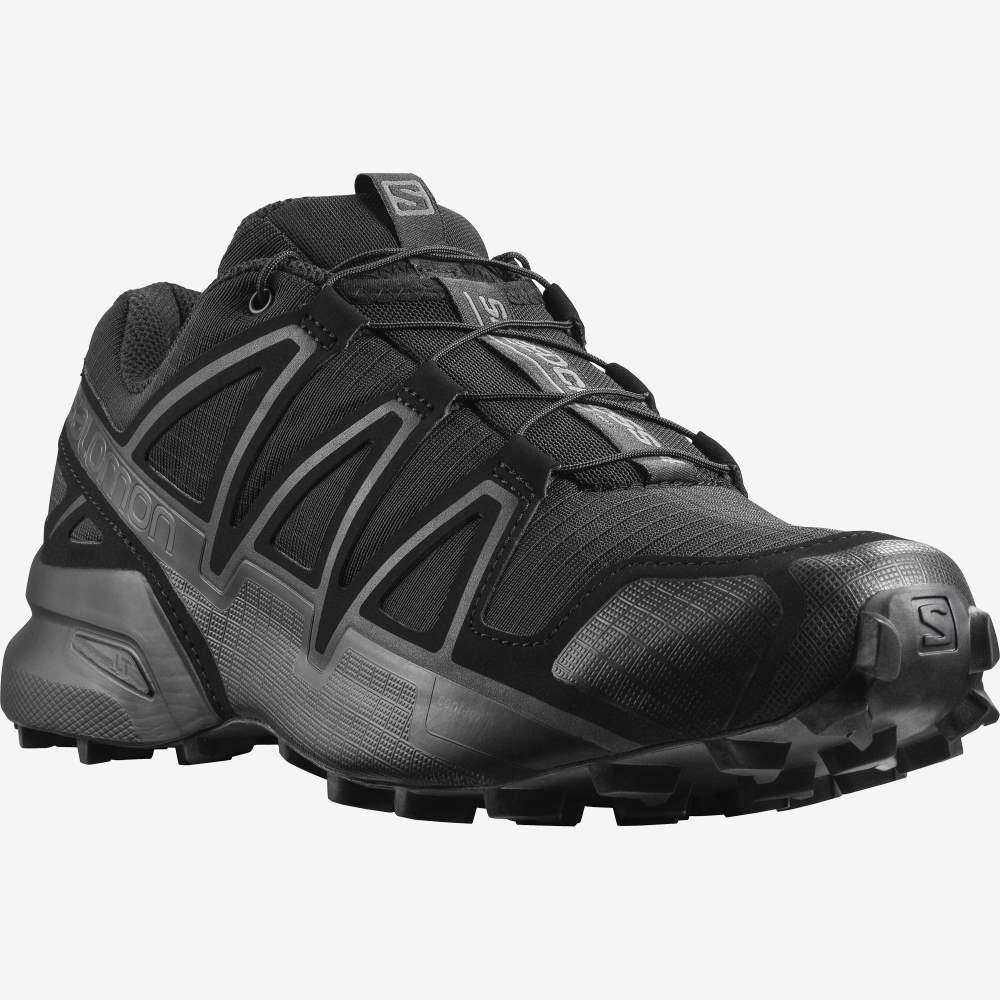 Black Salomon Speedcross 4 Wide Forces Women's Trail Running Shoes | 105289QAH