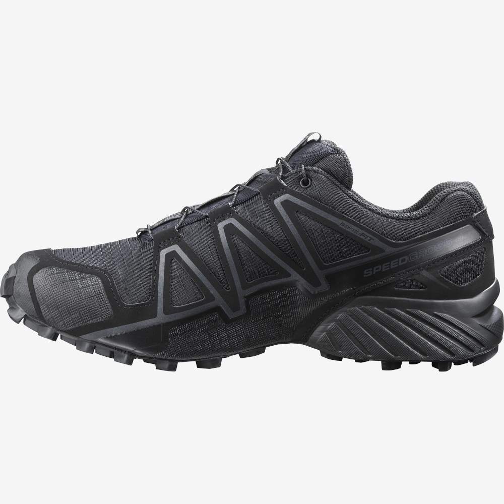 Black Salomon Speedcross 4 Wide Forces Women's Trail Running Shoes | 105289QAH