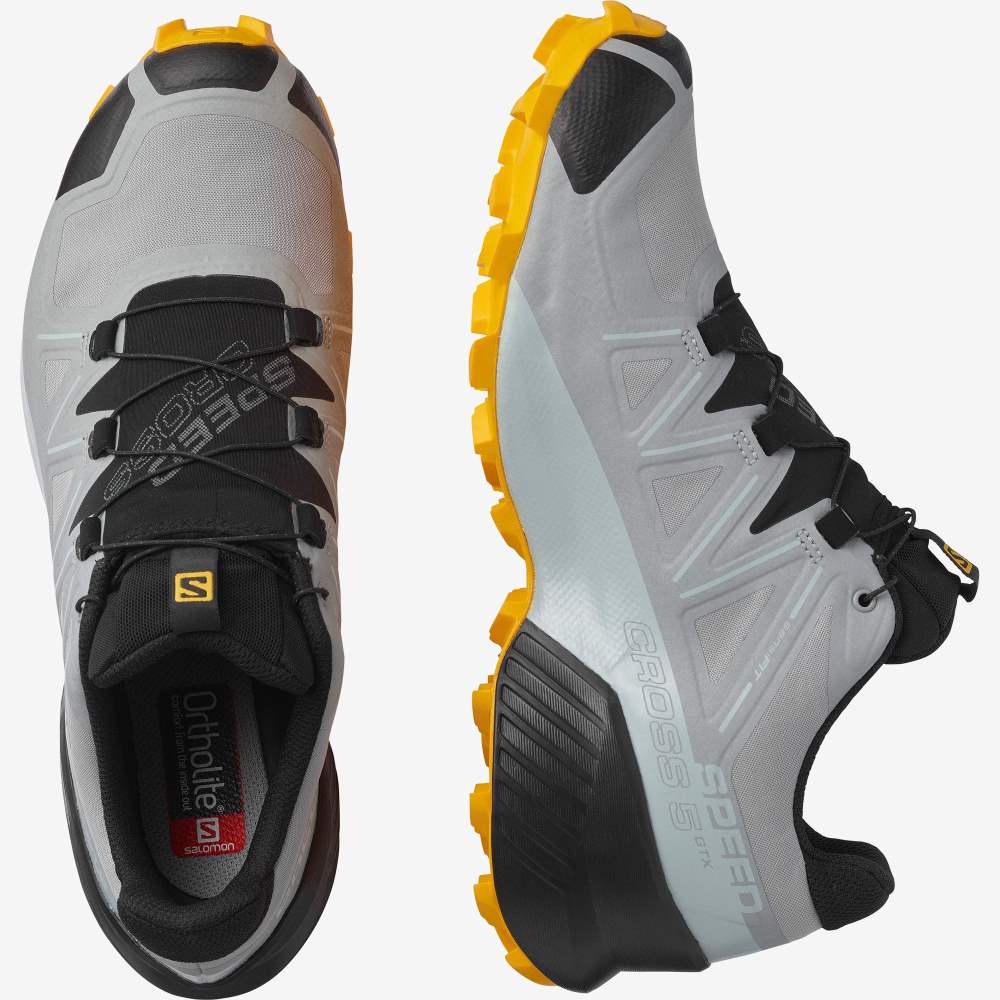 Black Salomon Speedcross 5 Gore-Tex Men's Trail Running Shoes | 086154DYW