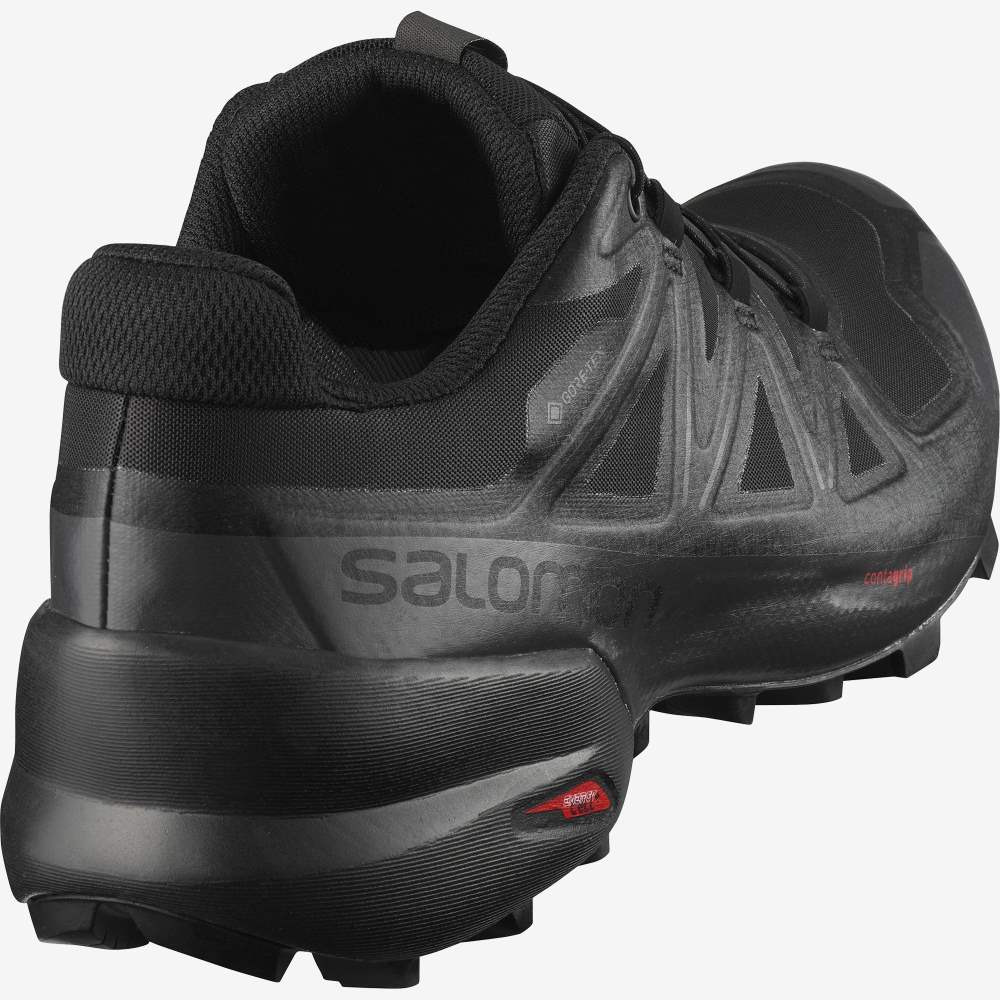 Black Salomon Speedcross 5 Gore-Tex Men's Trail Running Shoes | 958134PGM