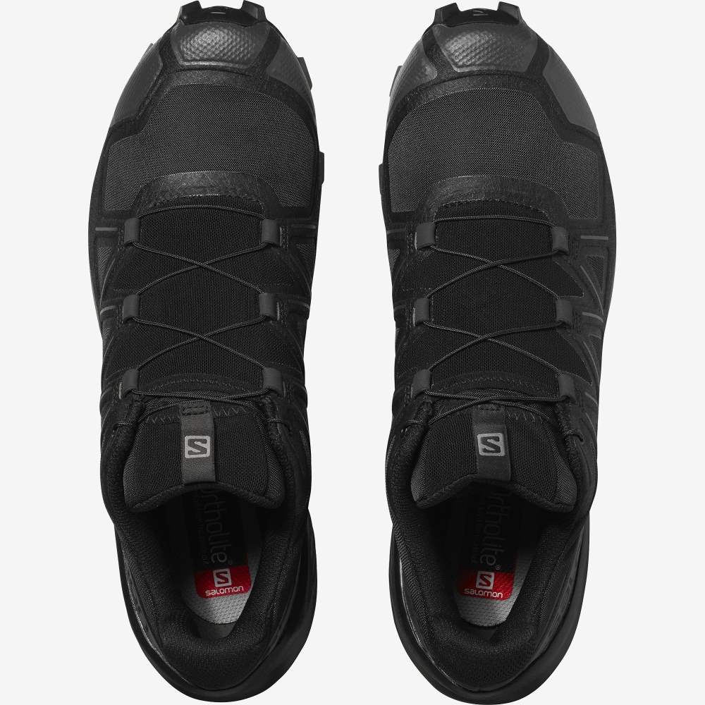 Black Salomon Speedcross 5 Men's Trail Running Shoes | 386194RVU
