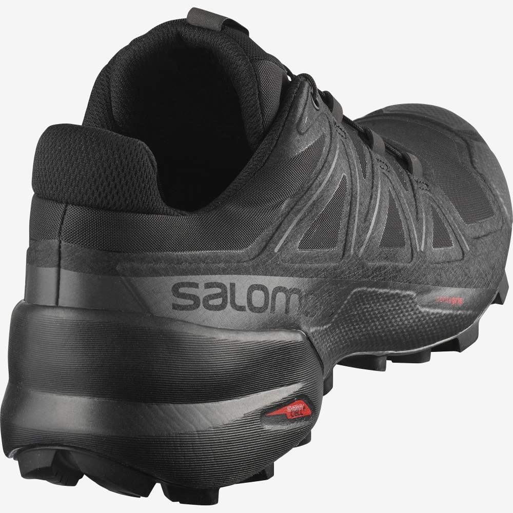 Black Salomon Speedcross 5 Men's Trail Running Shoes | 386194RVU