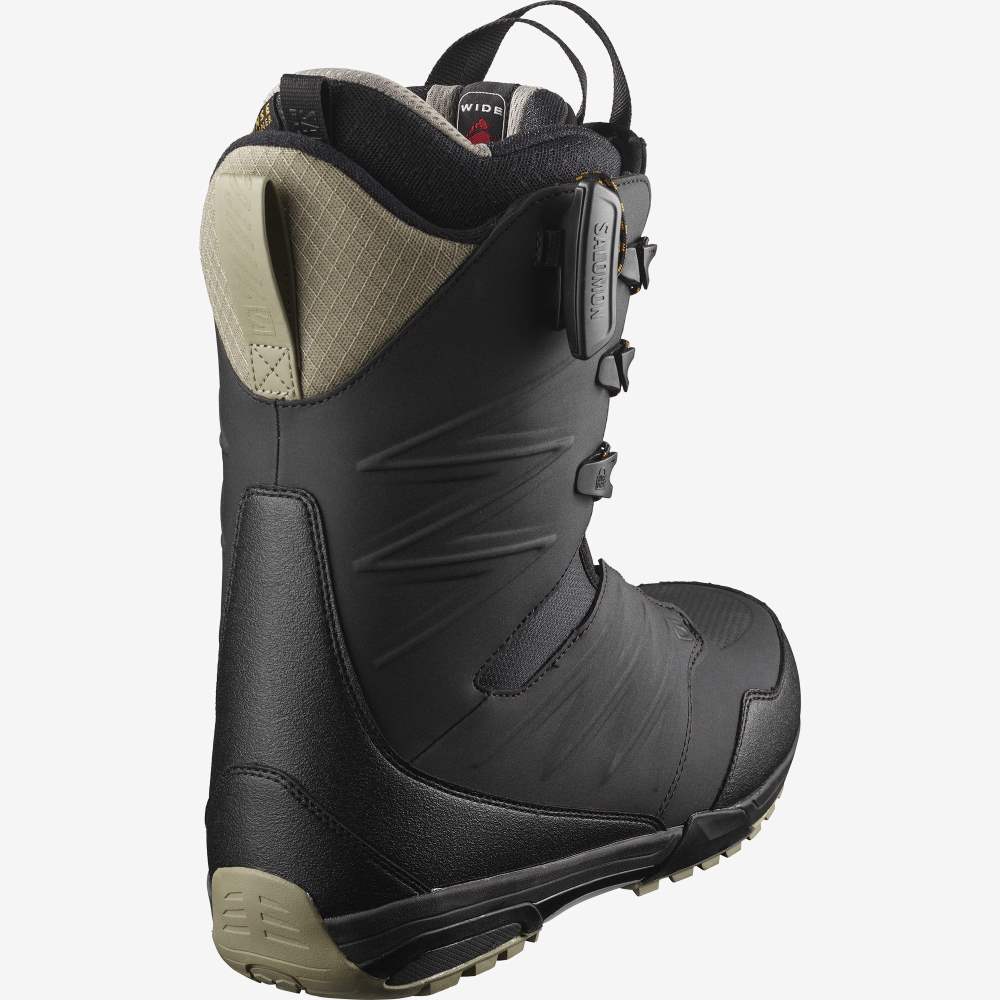 Black Salomon Synapse Wide Men's Snow Boots | 468159PFA