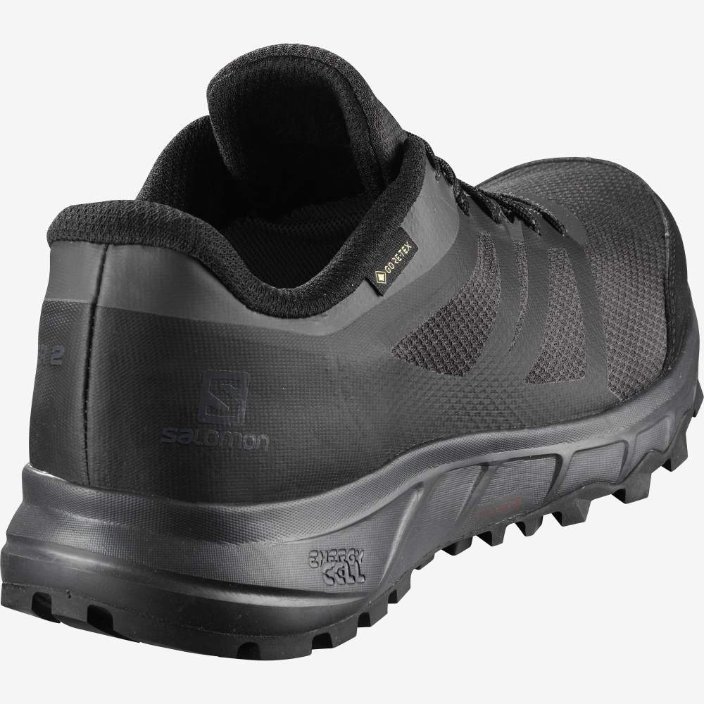 Black Salomon Trailster 2 Gore-Tex Men's Trail Running Shoes | 596271HSB