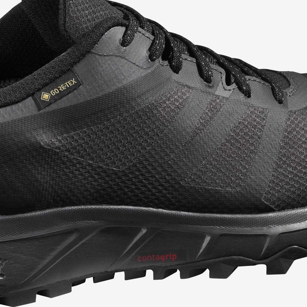 Black Salomon Trailster 2 Gore-Tex Men's Trail Running Shoes | 596271HSB