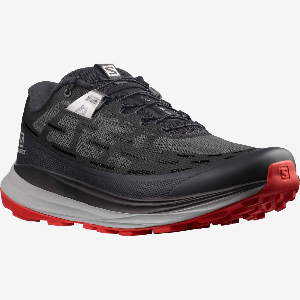 Black Salomon Ultra Glide Men's Trail Running Shoes | 405379SGP