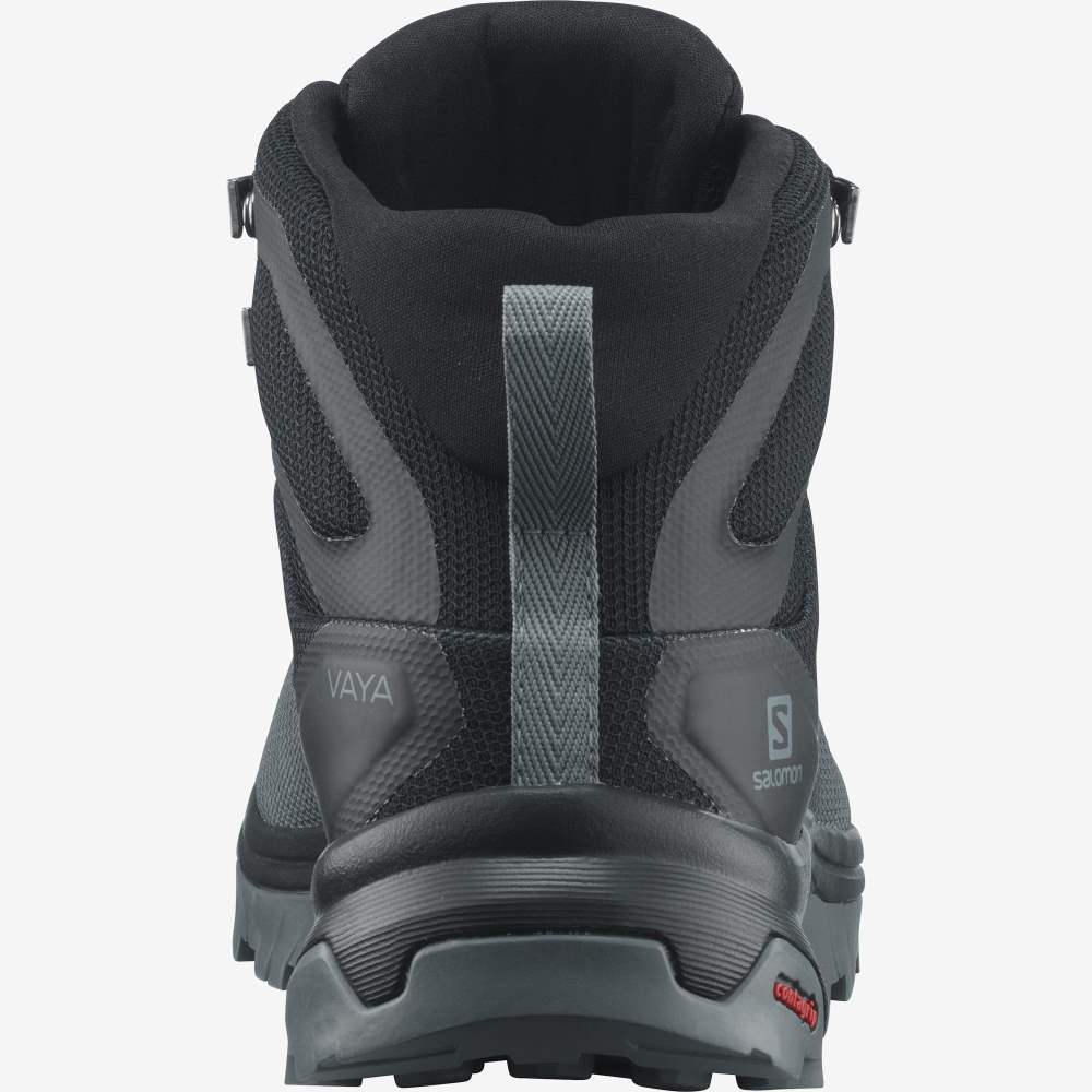 Black Salomon Vaya Mid Gore-Tex Women's Hiking Shoes | 428615JDO