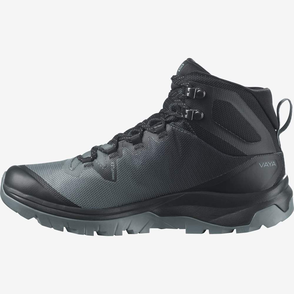 Black Salomon Vaya Mid Gore-Tex Women's Hiking Shoes | 428615JDO