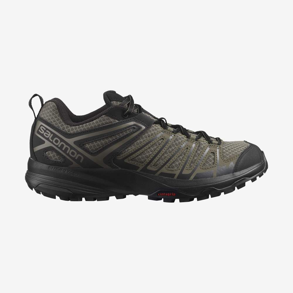 Black Salomon X Crest Men\'s Hiking Shoes | 126503FYO