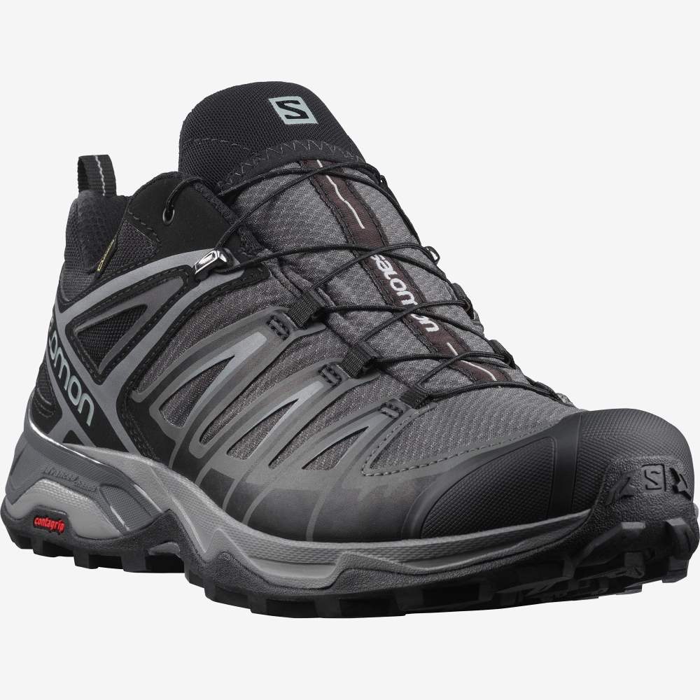 Black Salomon X Ultra 3 Gore-Tex Men's Hiking Shoes | 347920ZUH