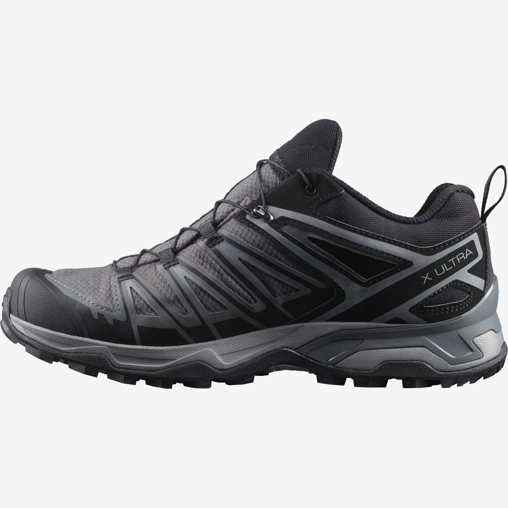 Black Salomon X Ultra 3 Gore-Tex Men's Hiking Shoes | 347920ZUH