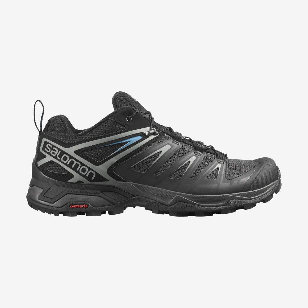 Black Salomon X Ultra 3 Men\'s Hiking Shoes | 176029MSN