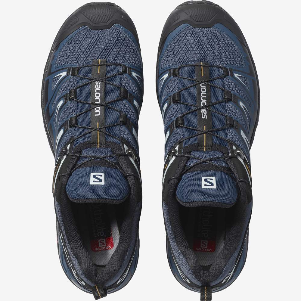Black Salomon X Ultra 3 Men's Hiking Shoes | 625413FSH