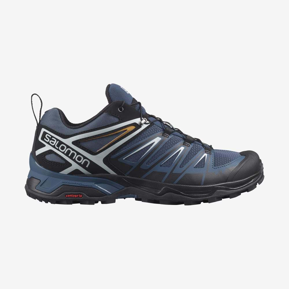 Black Salomon X Ultra 3 Men\'s Hiking Shoes | 625413FSH