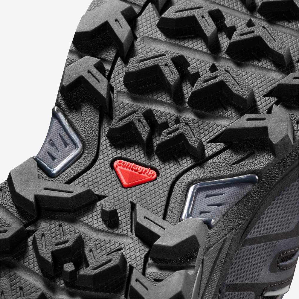 Black Salomon X Ultra 3 Mid Gore-Tex Men's Hiking Shoes | 710238FMJ