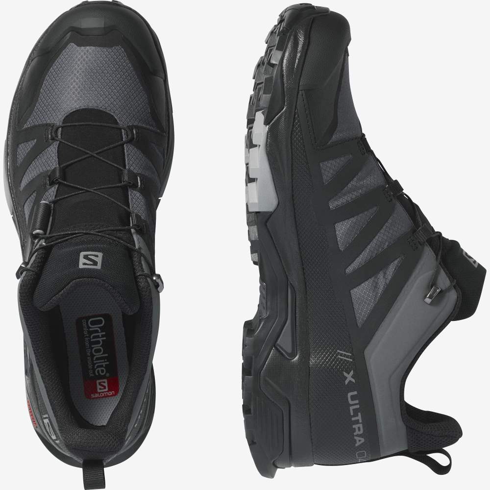 Black Salomon X Ultra 4 Gore-Tex Men's Hiking Shoes | 260153BSC