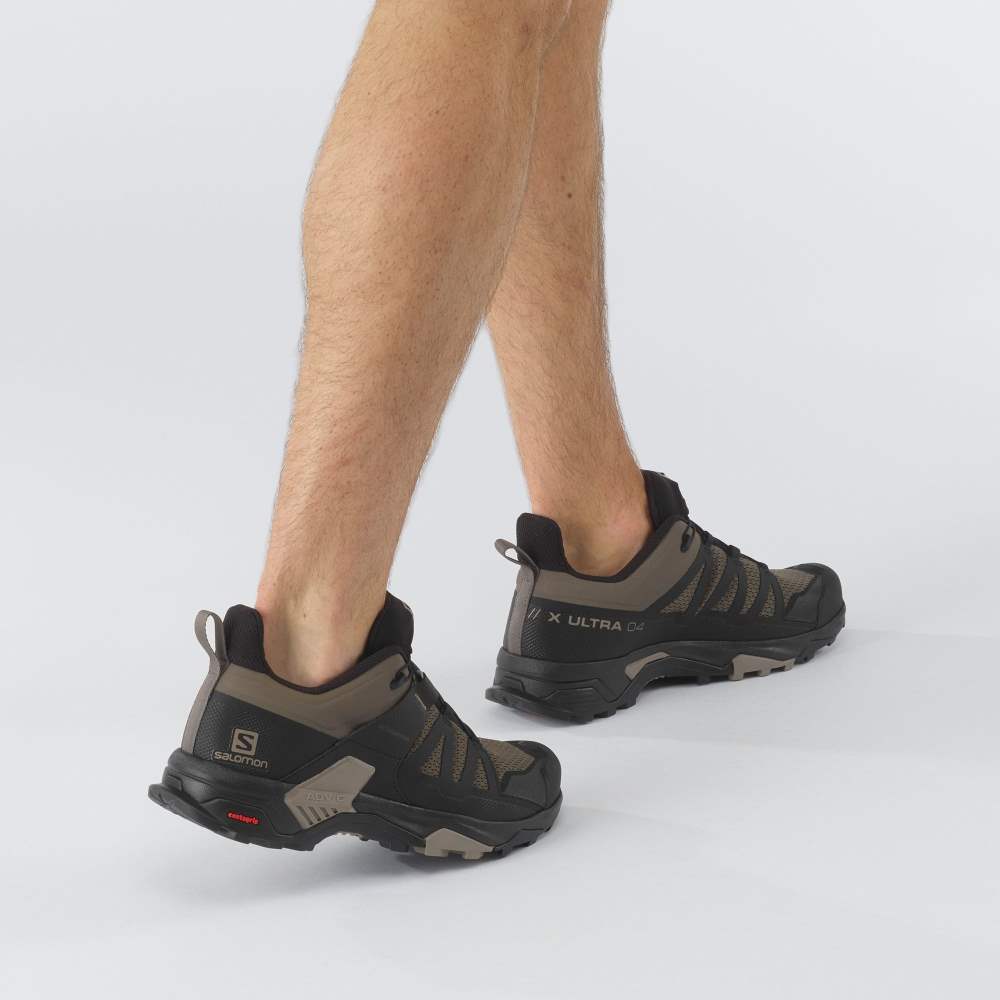 Black Salomon X Ultra 4 Men's Hiking Shoes | 576901MFW