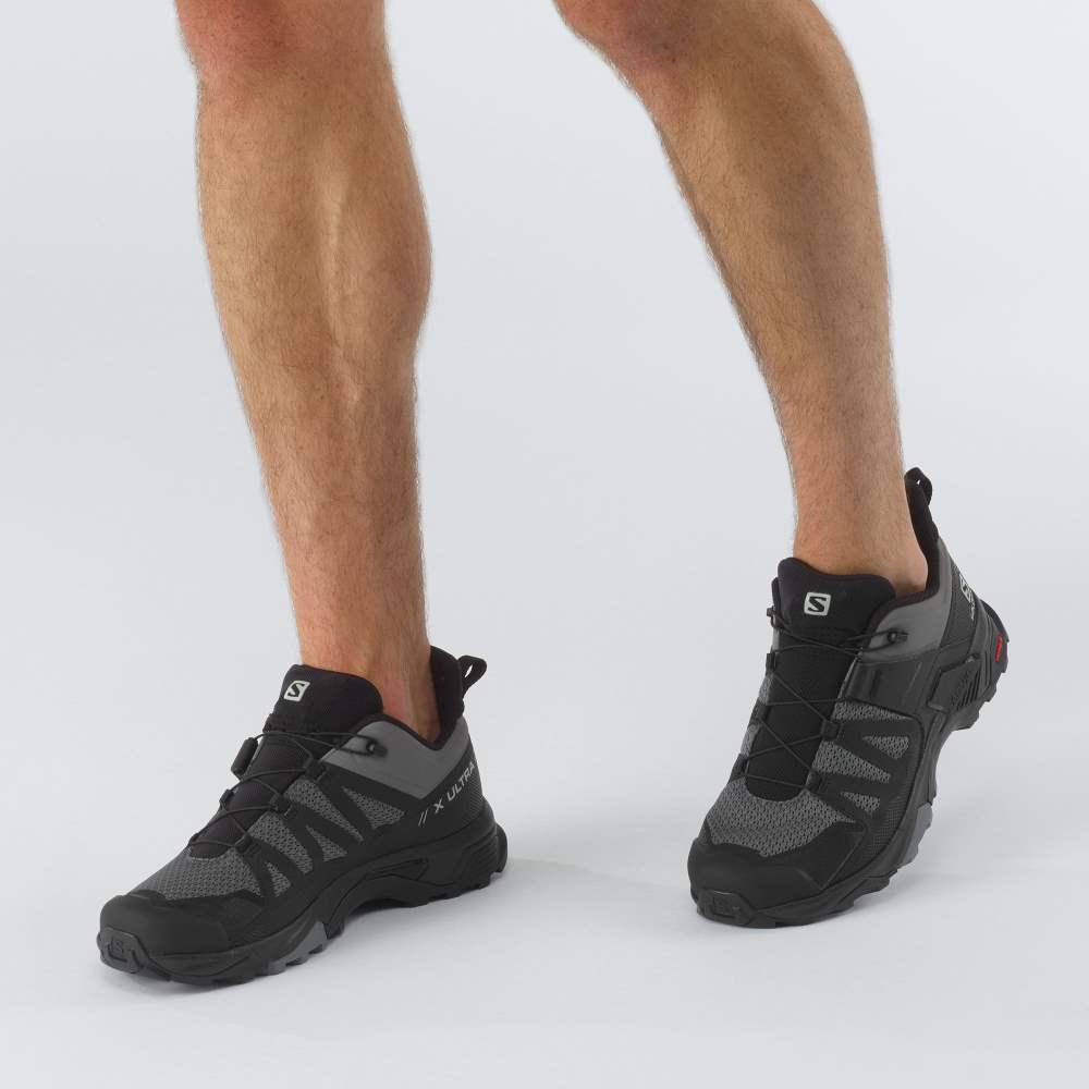 Black Salomon X Ultra 4 Men's Hiking Shoes | 819573JRI