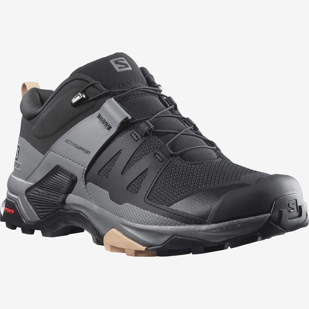 Black Salomon X Ultra 4 Women's Hiking Shoes | 106527PAY