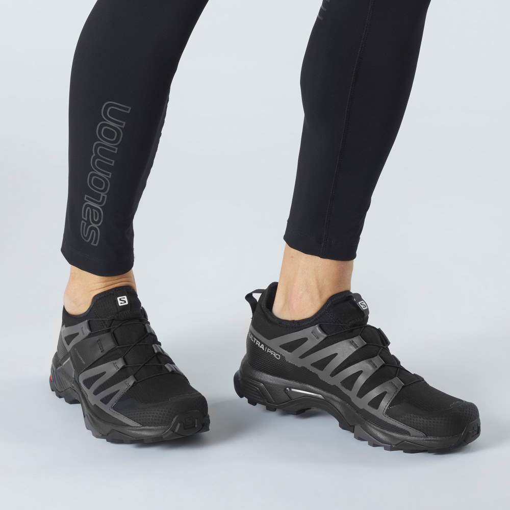 Black Salomon X Ultra Pro Gore-Tex Men's Hiking Shoes | 081264AHR
