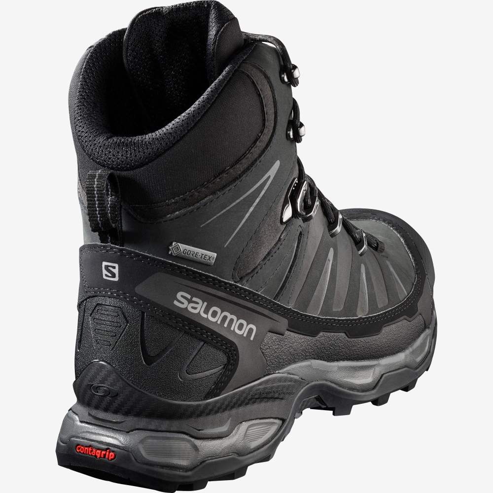Black Salomon X Ultra Trek Gore-Tex Men's Hiking Shoes | 698230GCB