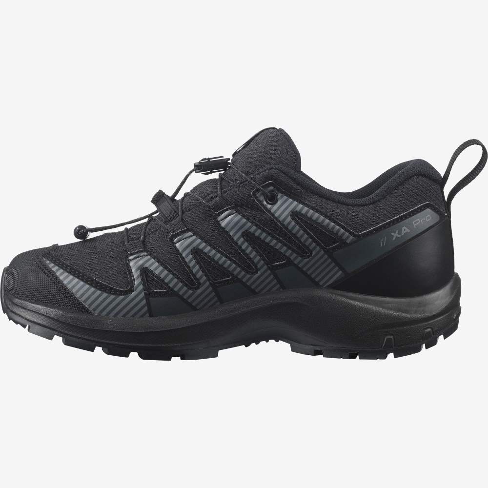 Black Salomon Xa Pro V8 Climasalomon Waterproof Kids' Hiking Shoes | 073941DTN