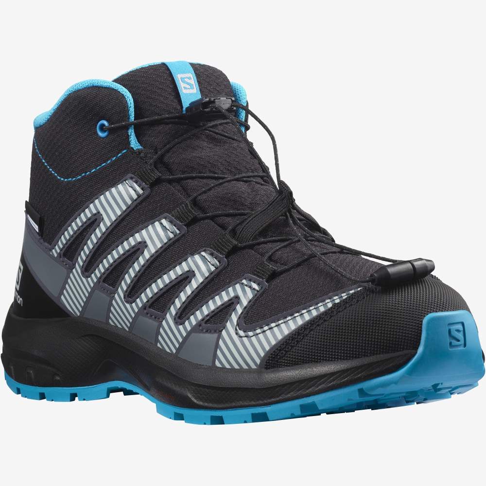 Black Salomon Xa Pro V8 Mid Climasalomon Waterproof Kids' Hiking Shoes | 164082EGN